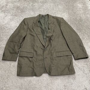 Today's Man 100% Wool Blazer Suit Jacket Mens 46R Brown Plaid Single Vented Work